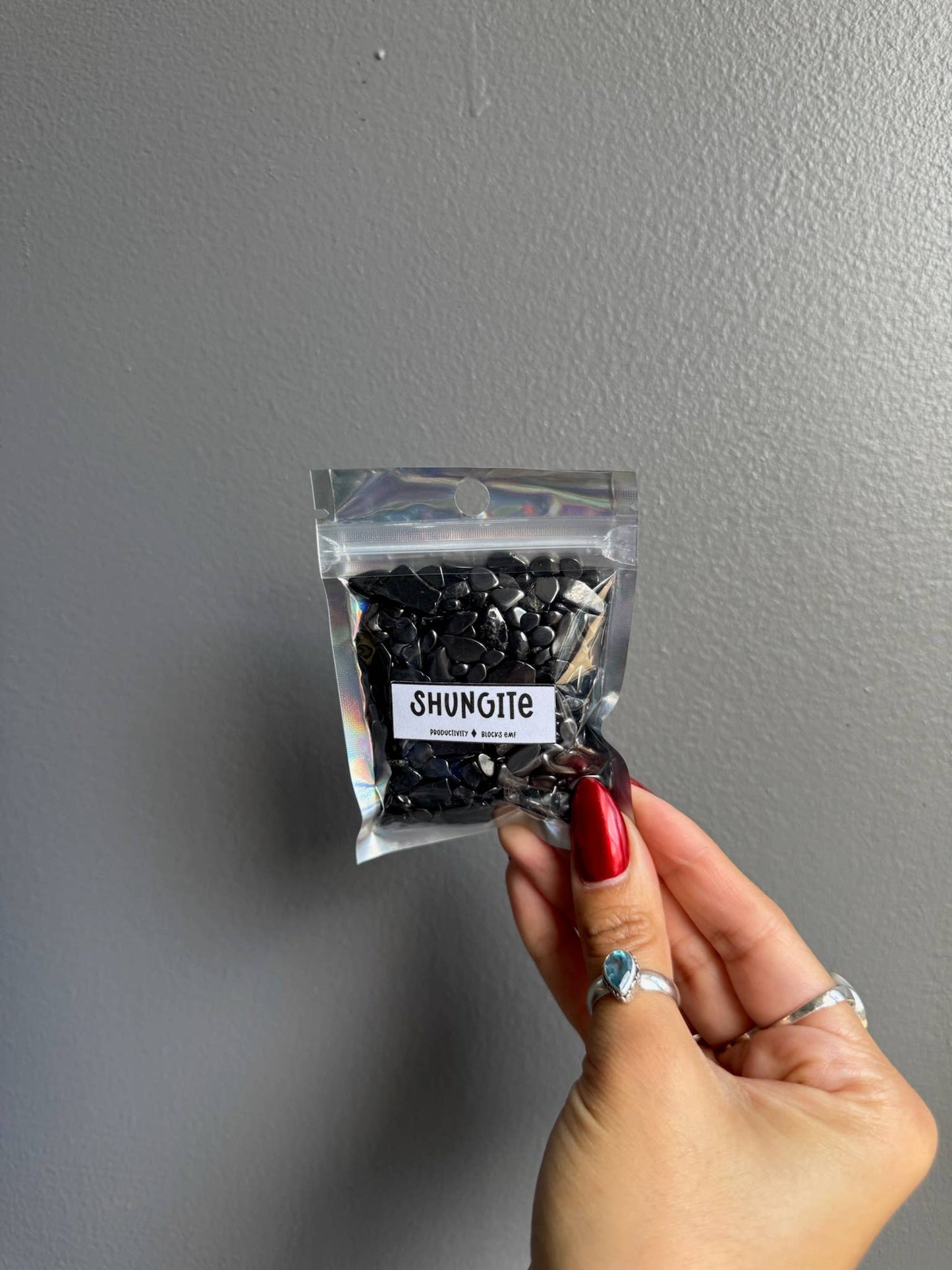 Shungite Crystal Chip Bags