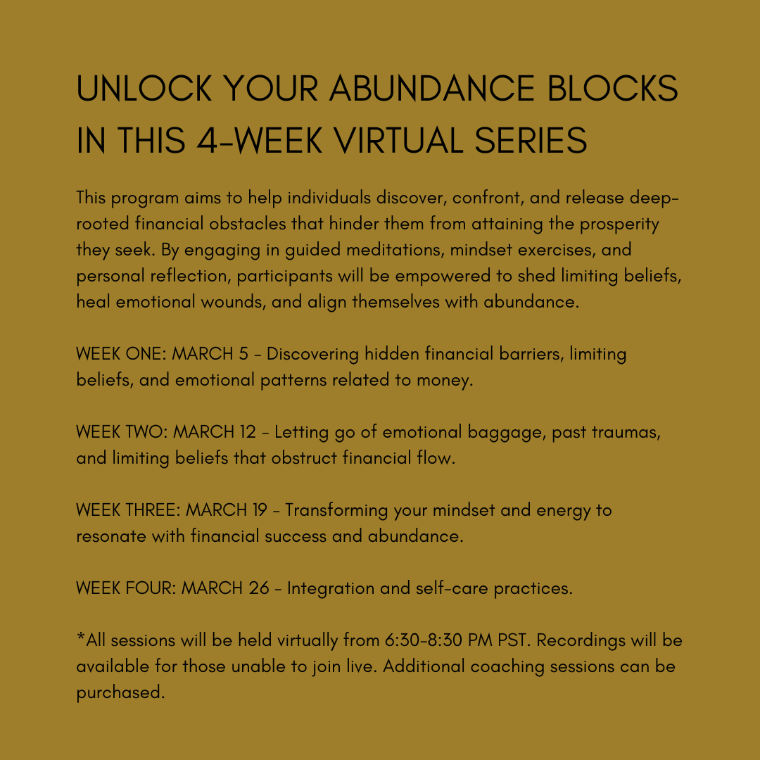 ACTIVATE ABUNDANCE WORKSHOP SERIES
