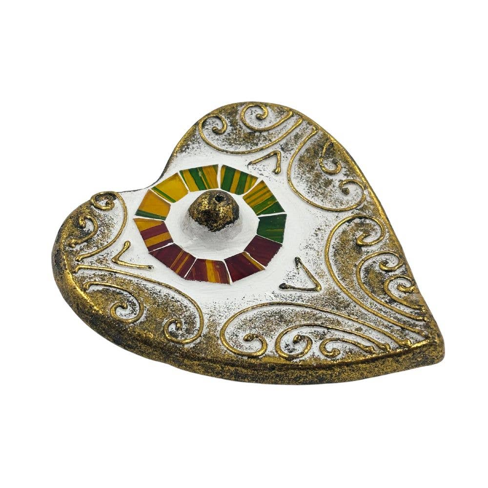 Incense Stick Burner - Mosaic Heart