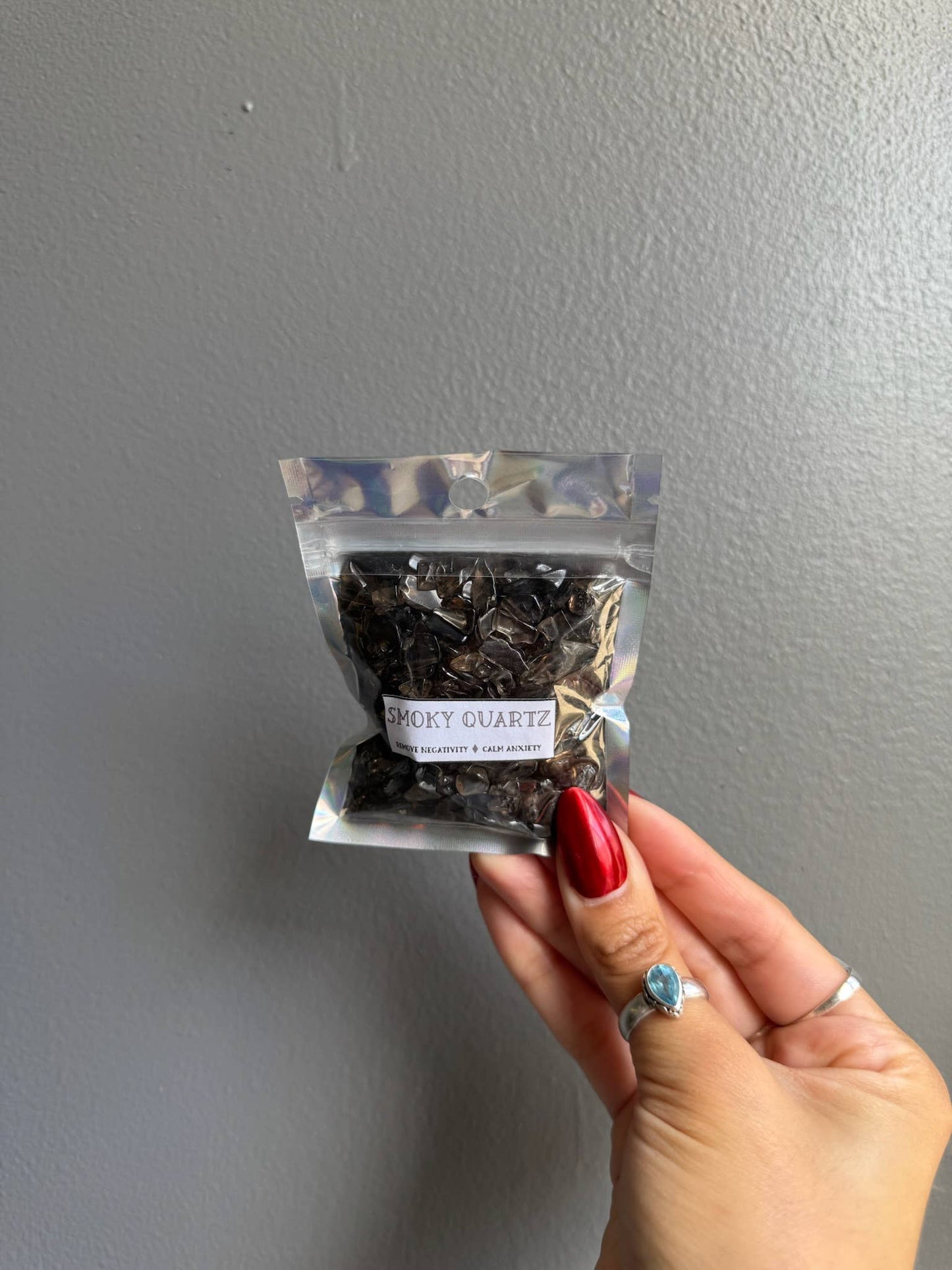 Smoky Quartz Crystal Chip Bags