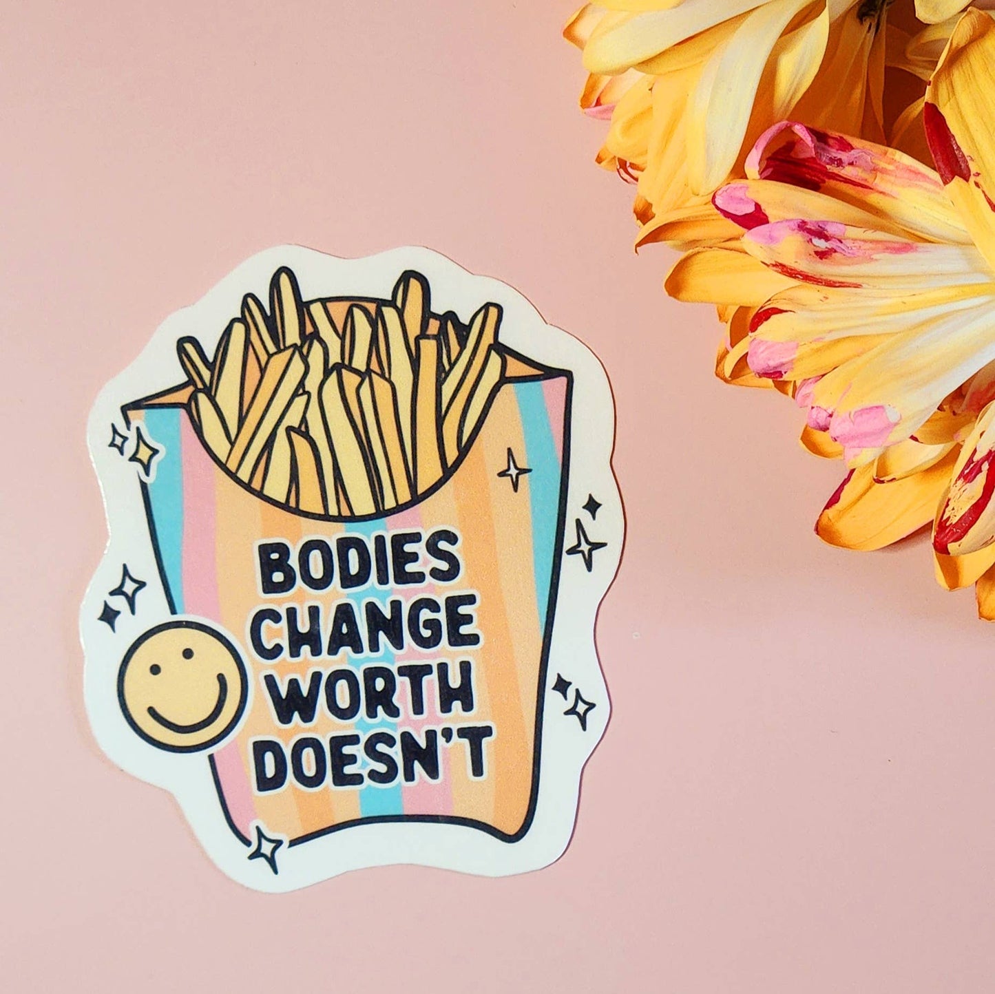 Body positive sticker cute hydroflask journal planner