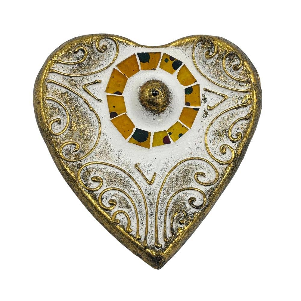 Incense Stick Burner  - Mosaic Heart