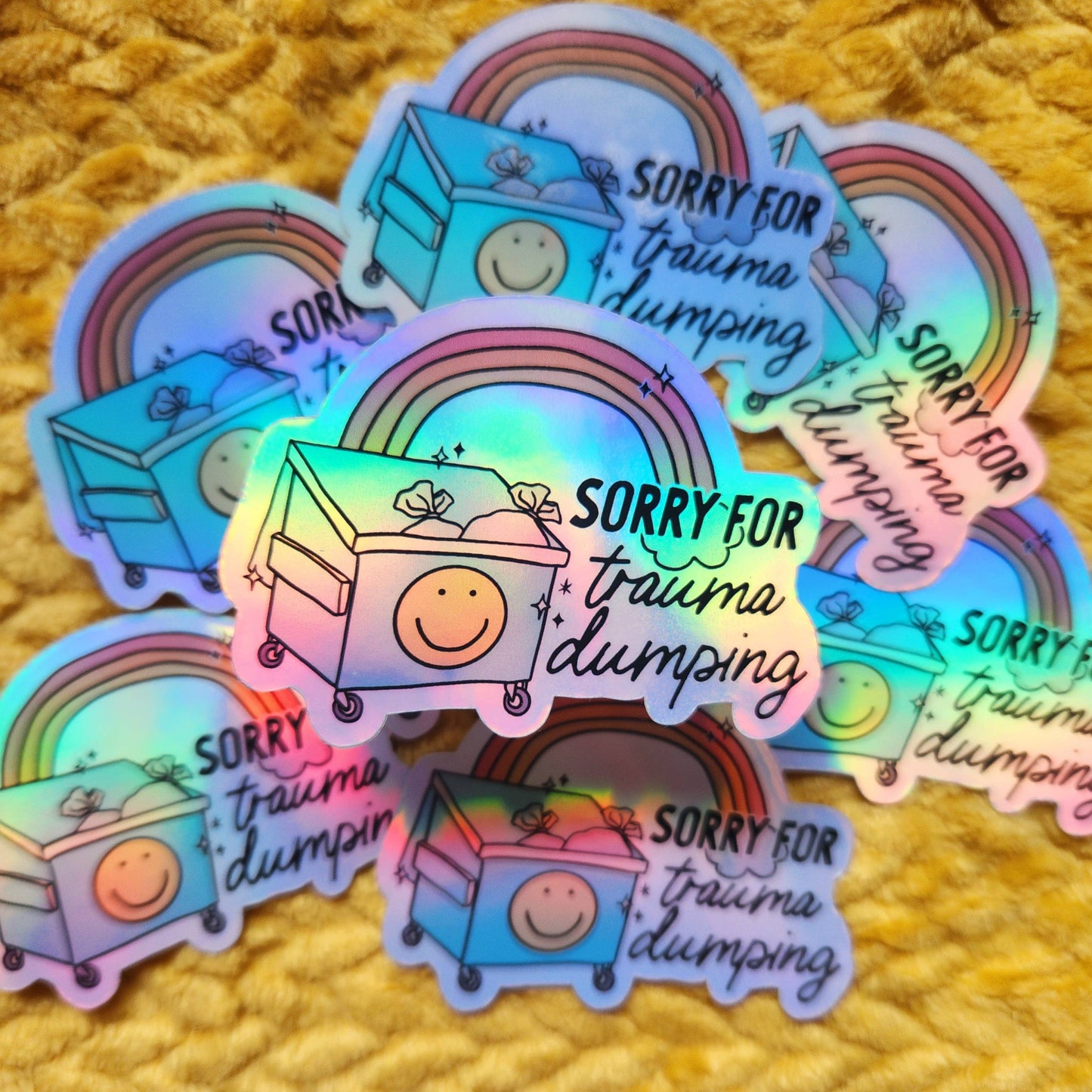 Trauma Dumping sticker funny hydroflask journal planner: White