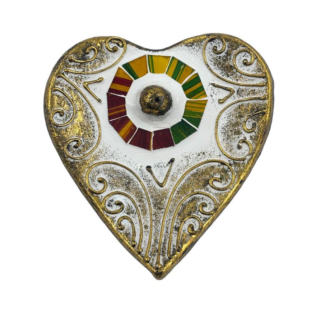 Incense Stick Burner - Mosaic Heart
