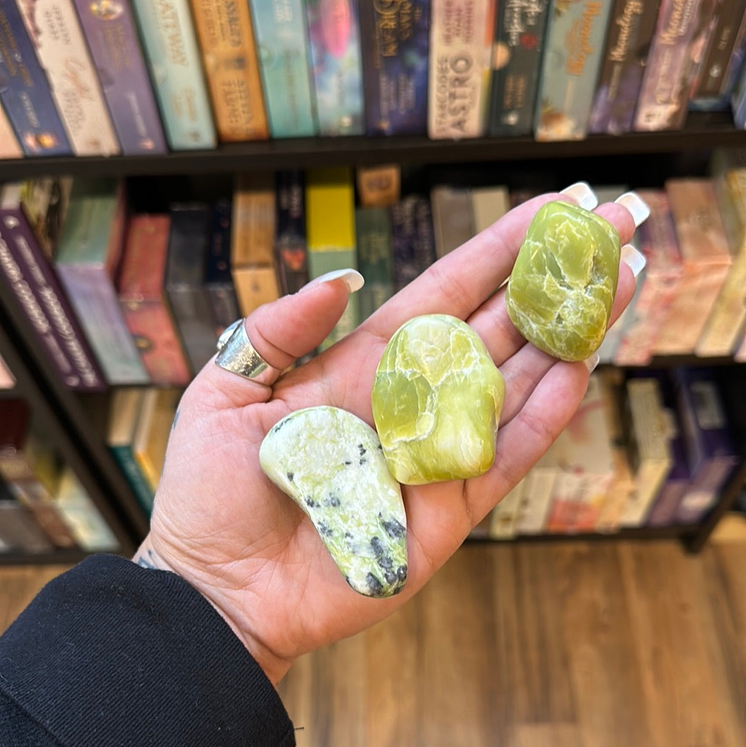 Serpentine Palm Stone