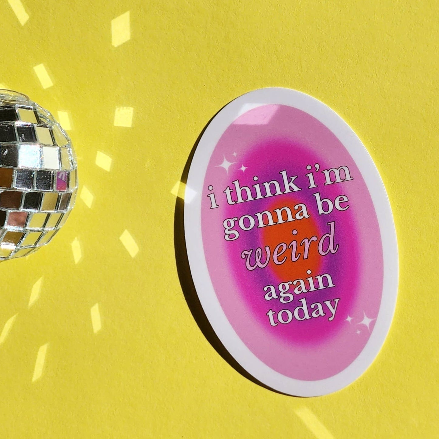 I think I'm gonna be weird again sticker hydroflask planner: Holographic