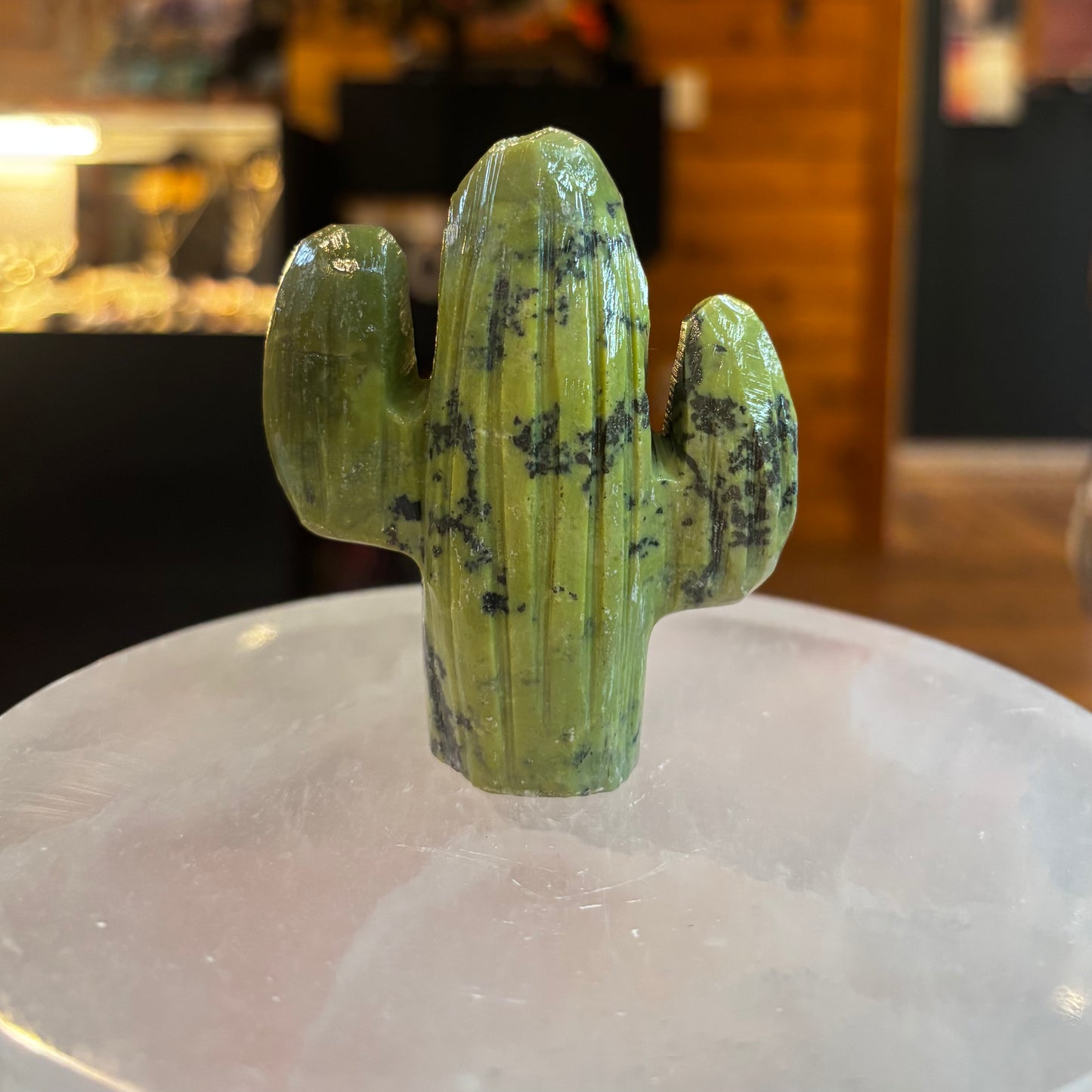 Peruvian Serpentine & Pyrite Cactus