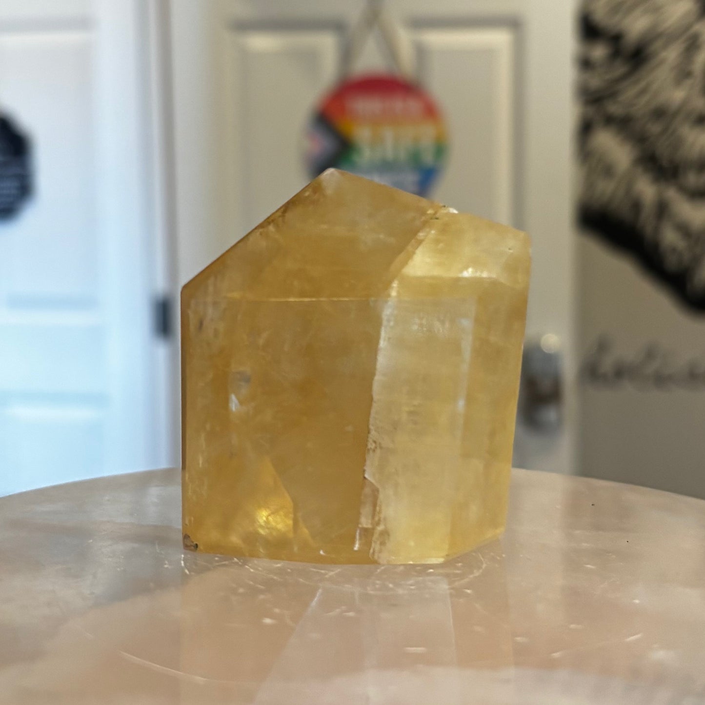 Honey Calcite Tower