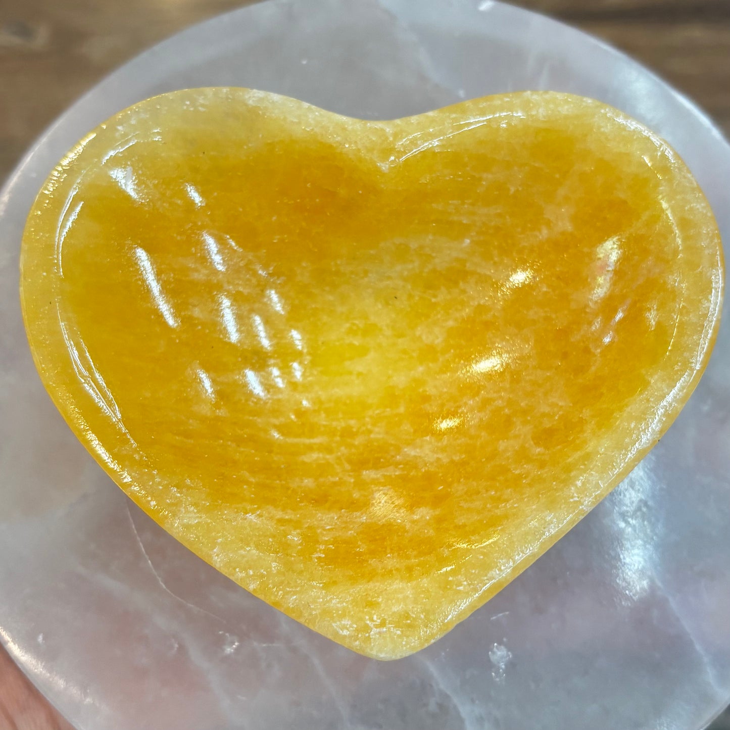 Orange Calcite Heart Bowl