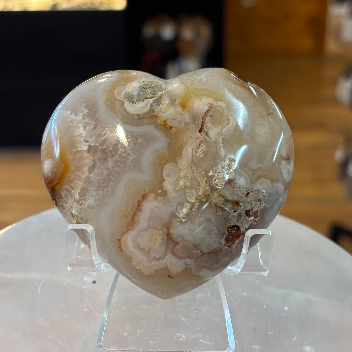 Flower Agate Heart