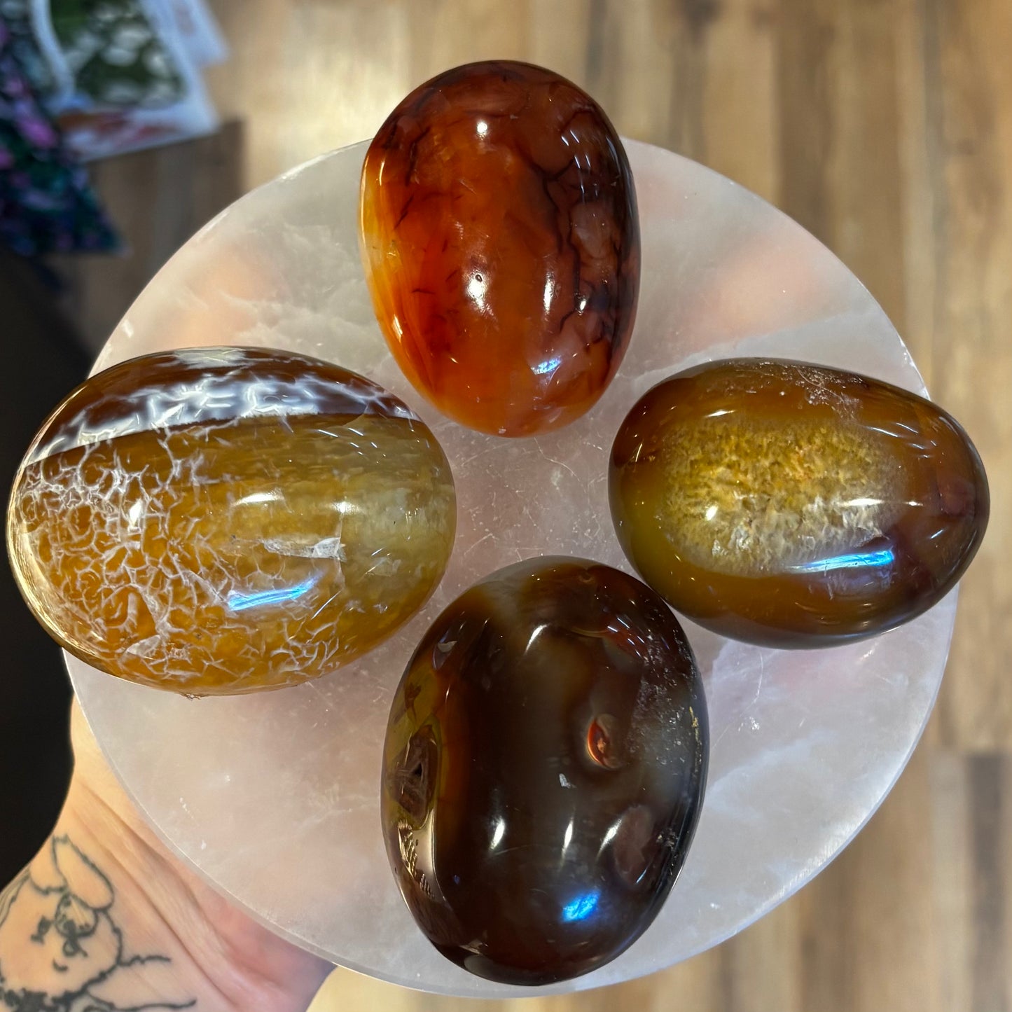 Carnelian Palm Stones