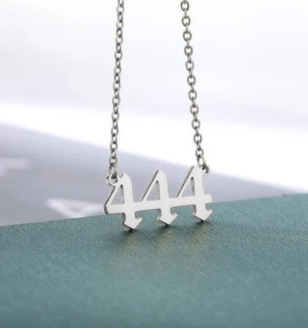 Silver Angel Number Necklace