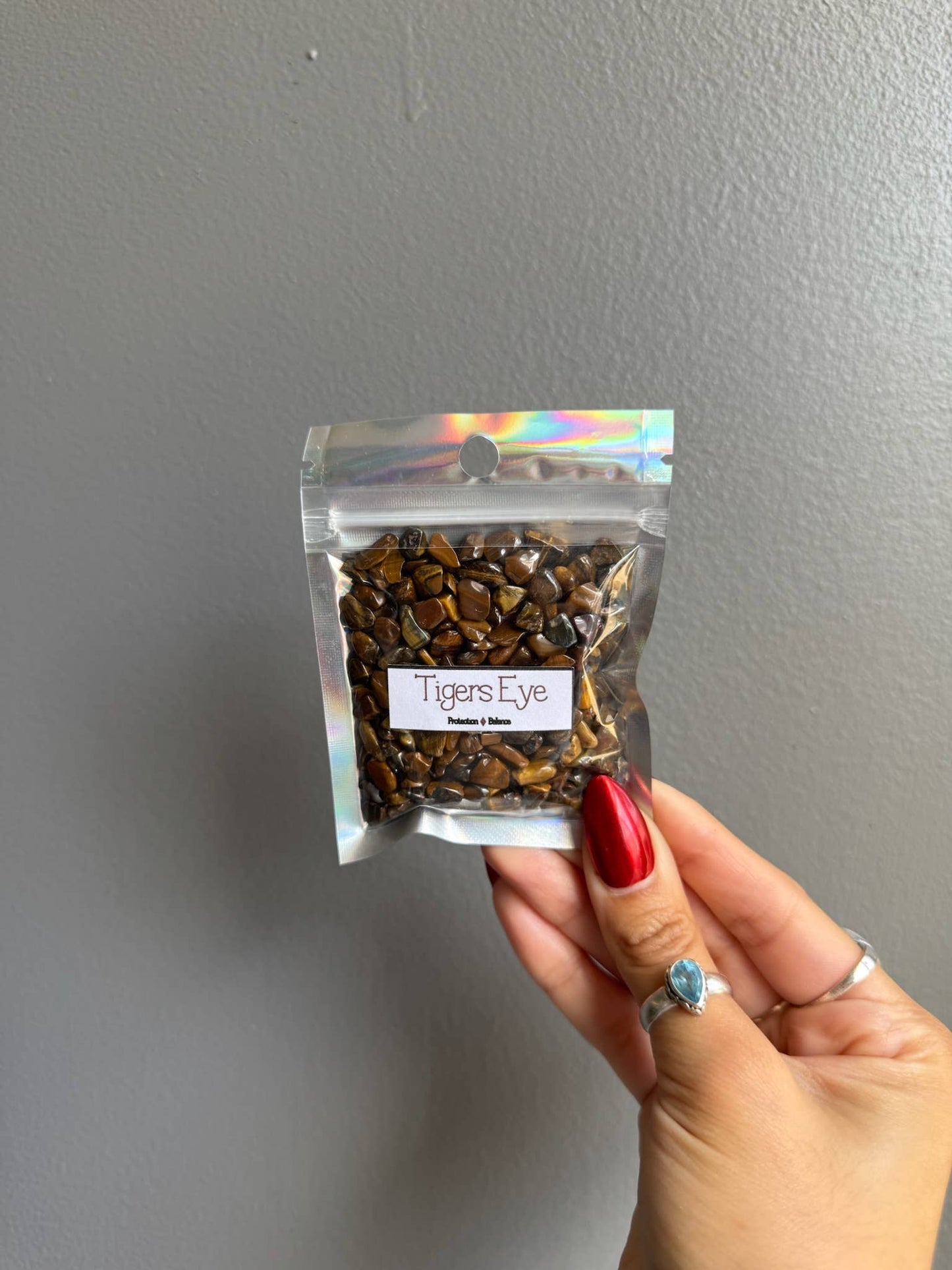 Tiger's Eye Crystal Chip Bags