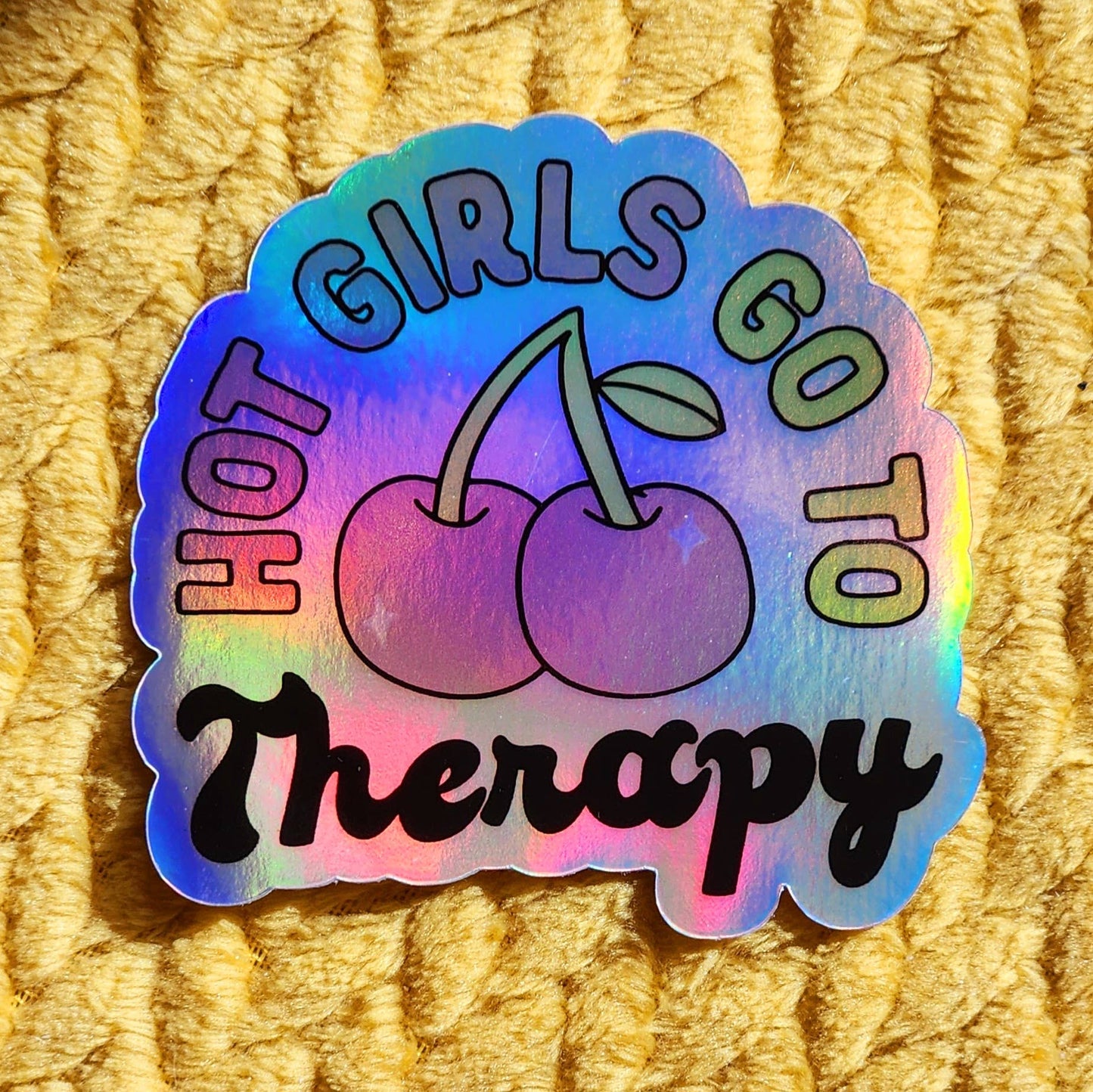 Hot girls go to therapy sticker hydroflask journal planner: Glitter
