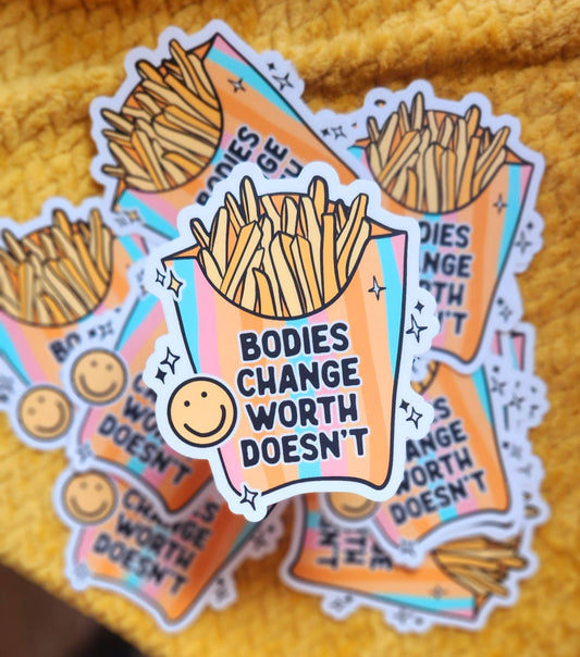 Body positive sticker cute hydroflask journal planner