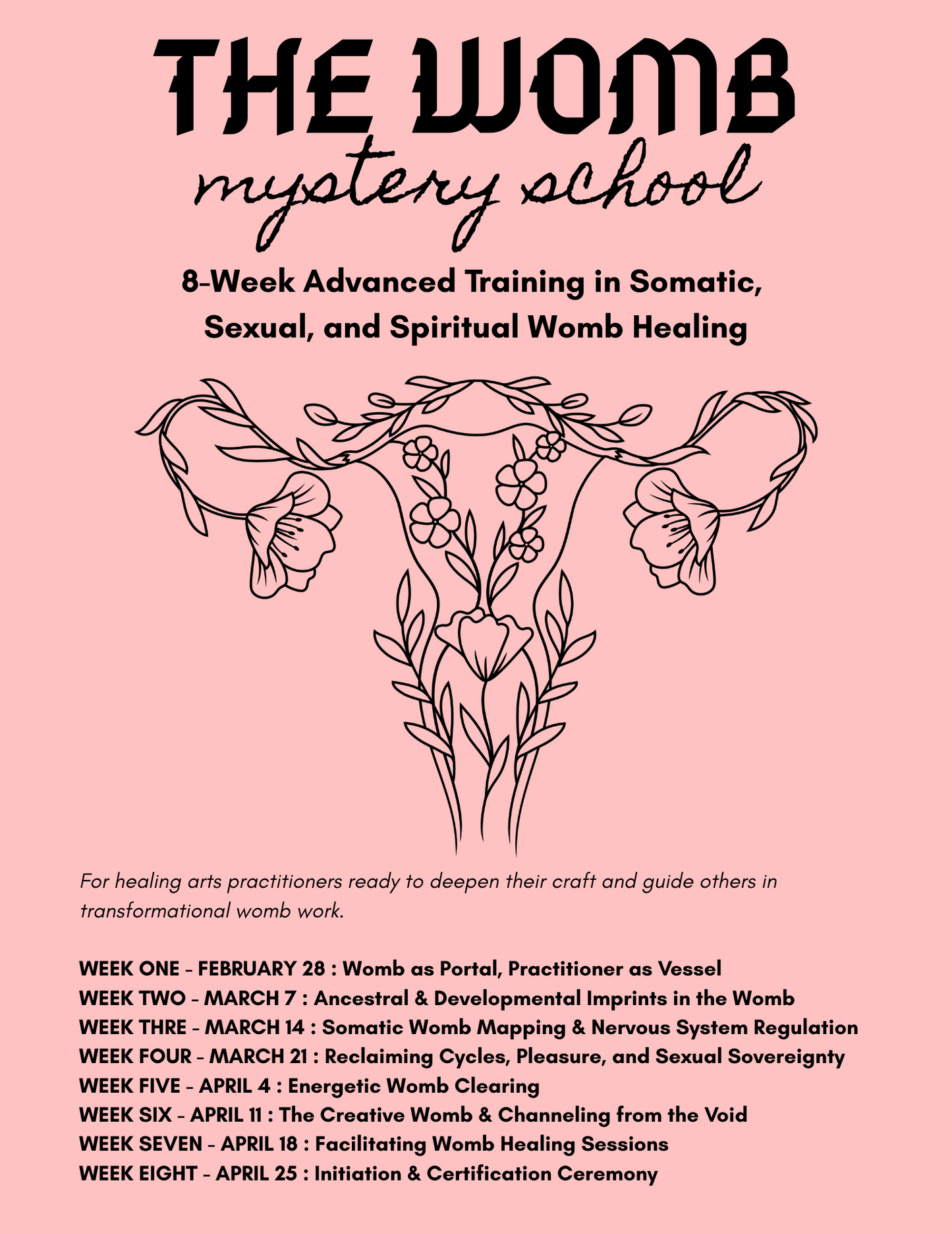 Womb Mystery School Spring