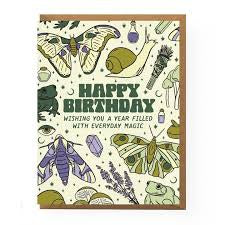 Everyday magic moth birthday card
