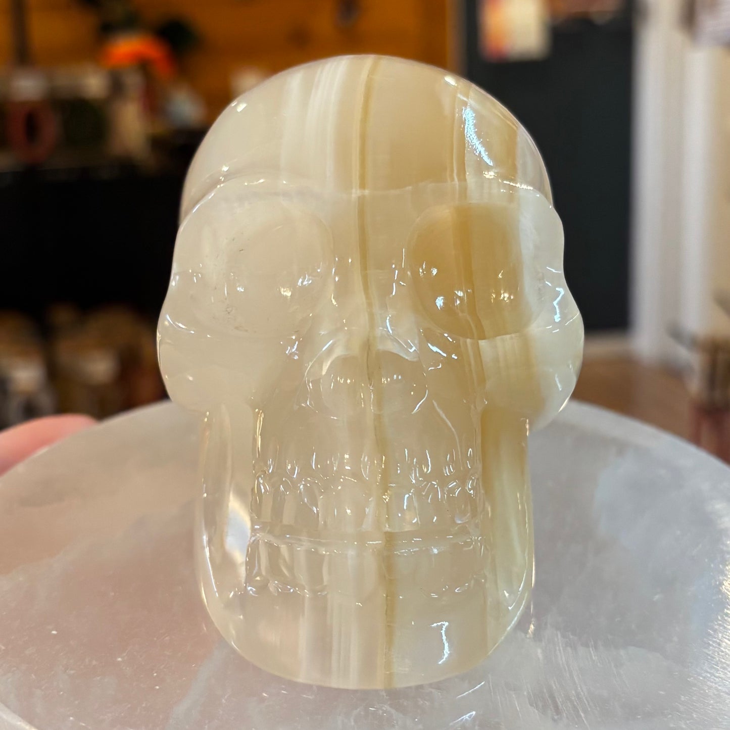 Brown Onyx Skull