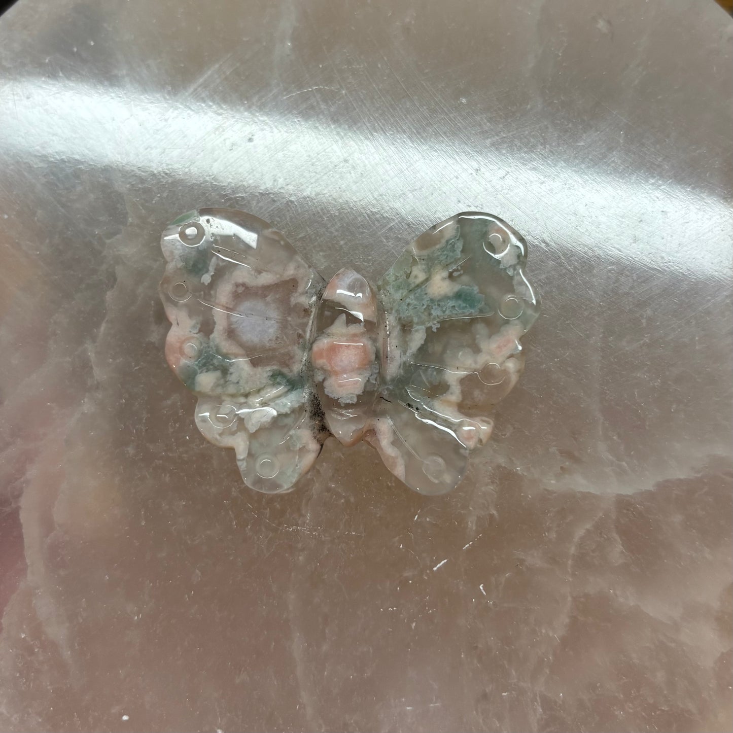 Flower Agate Butterfly