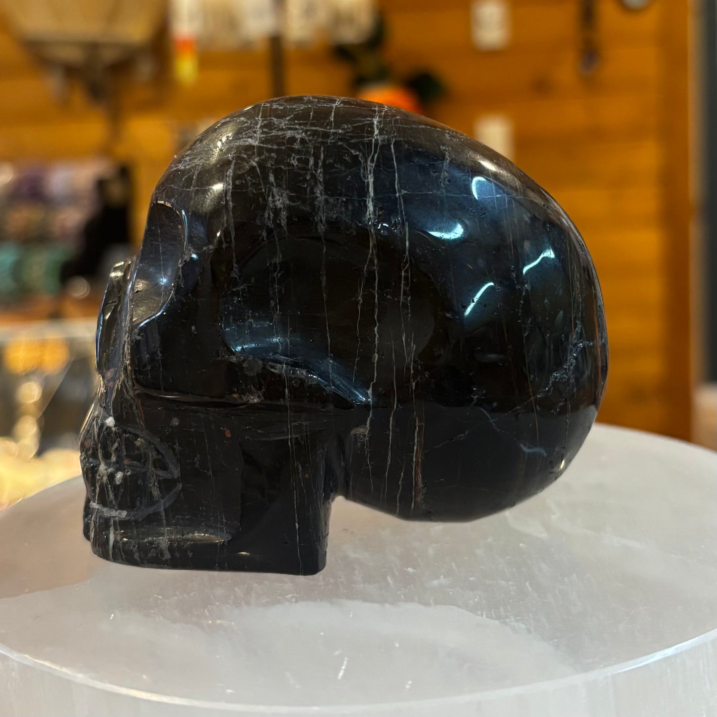 Black Tourmaline Skull