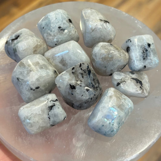 Rainbow Moonstone Palm Stones