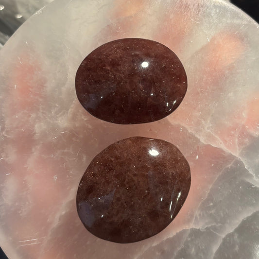 Strawberry Quartz Palm Stone
