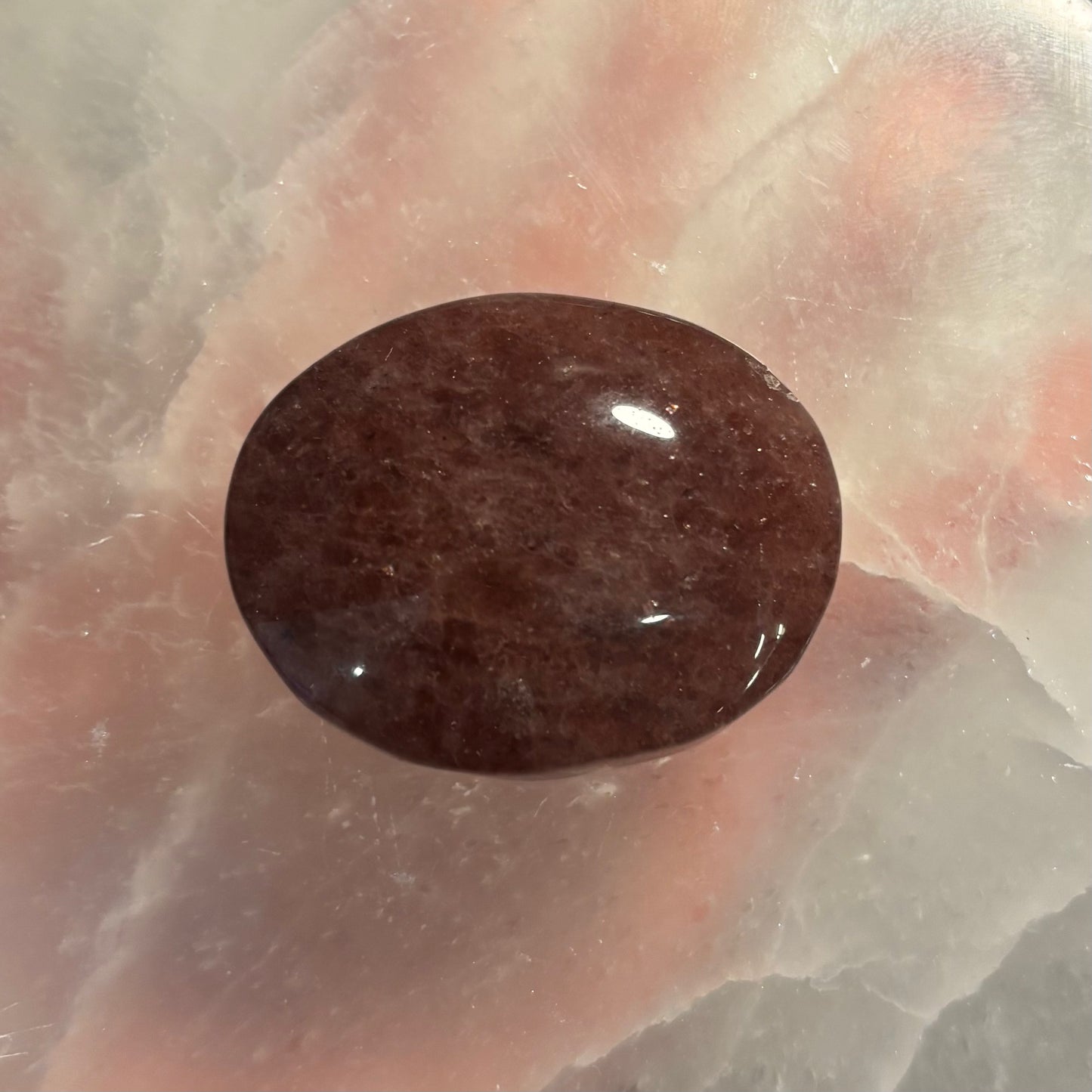Strawberry Quartz Palm Stone
