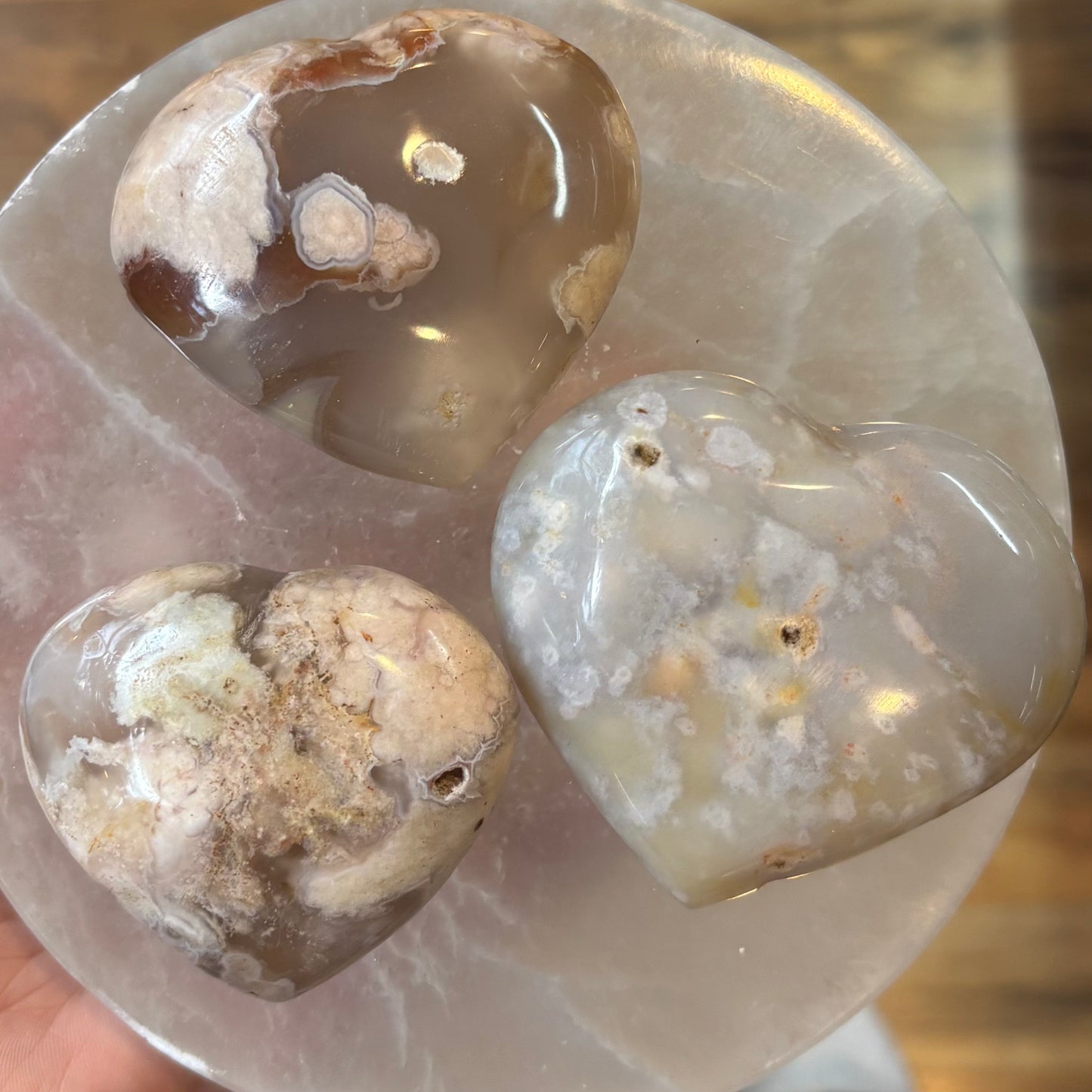 Flower Agate Heart