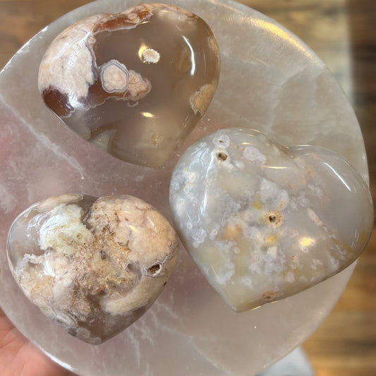 Flower Agate Heart