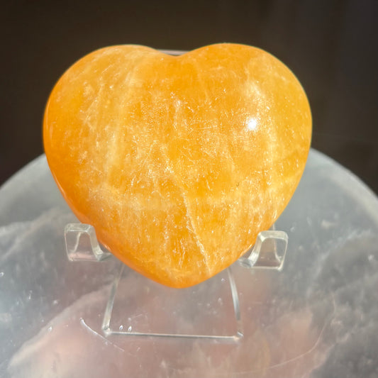 Orange Calcite Heart