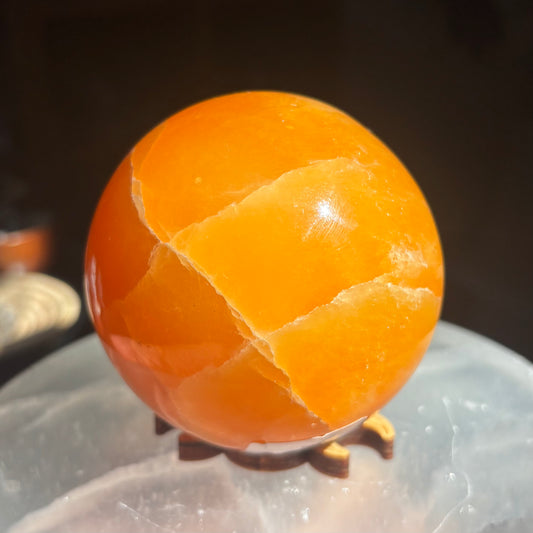 Orange Calcite Sphere