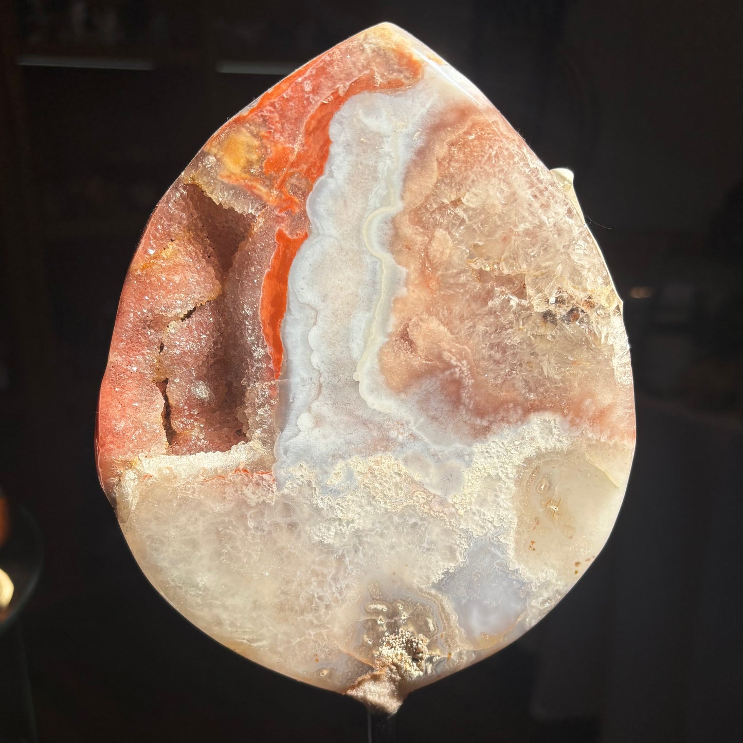 Pink Amethyst on Stand