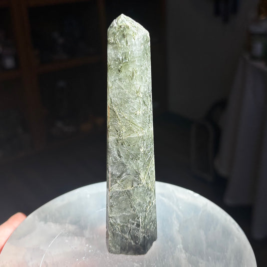 Epidote in Quartz Tower