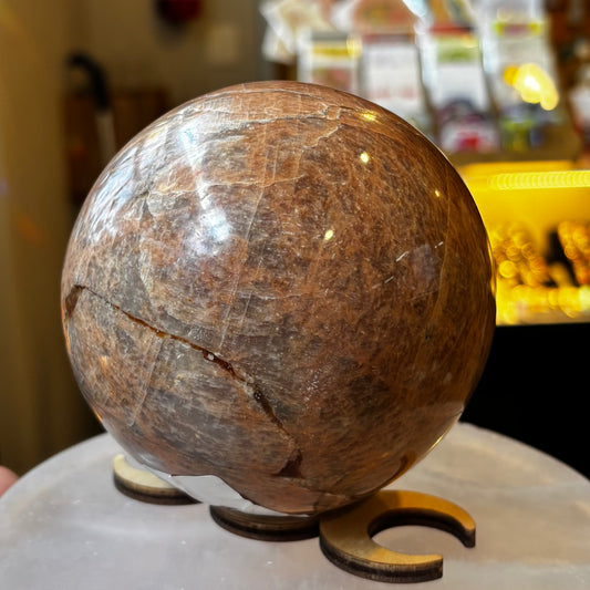 Peach Moonstone Sphere