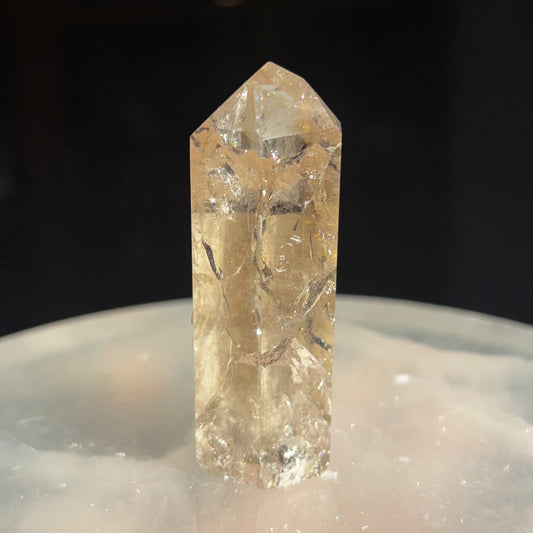 Smoky Crackle Quartz Tower