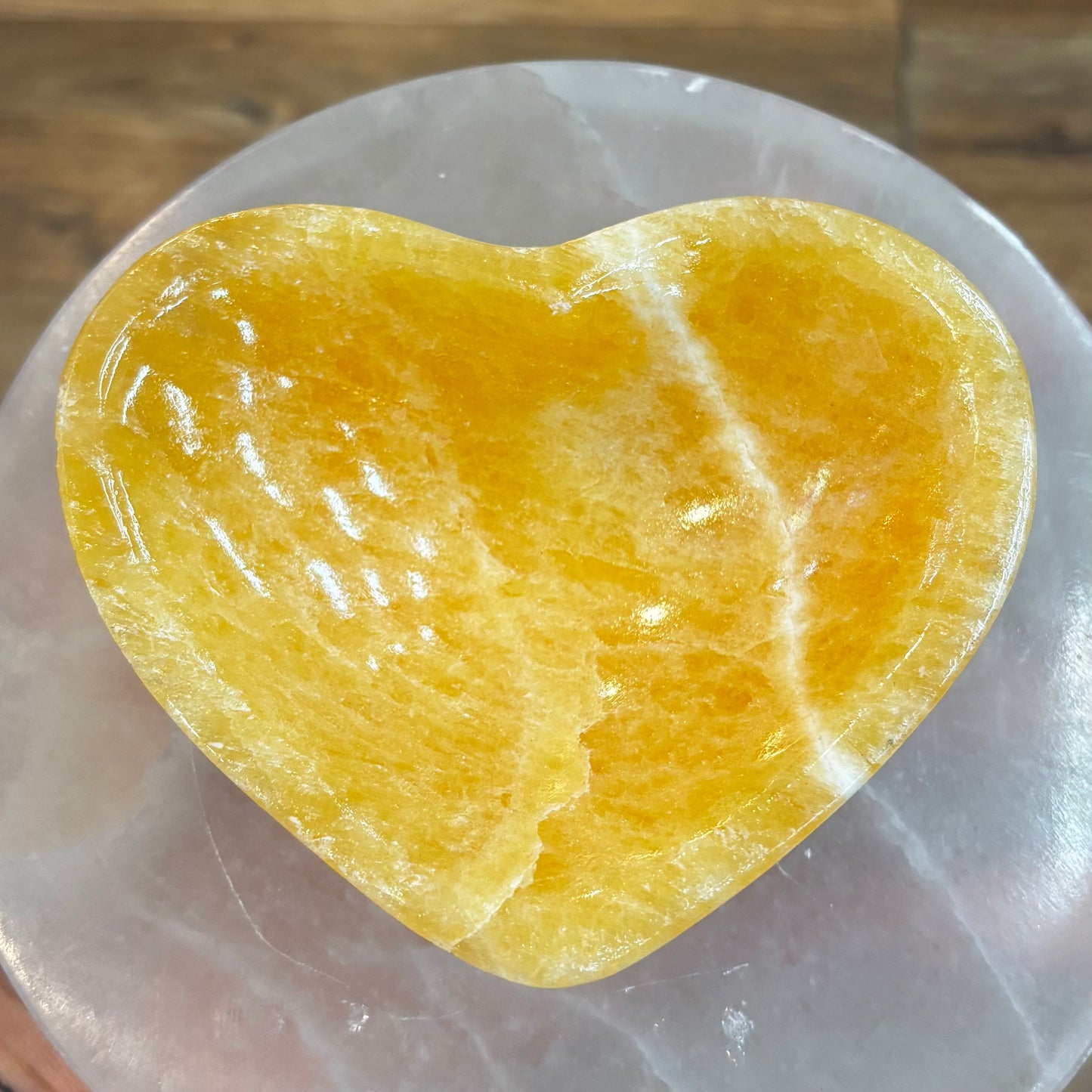 Orange Calcite Heart Bowl