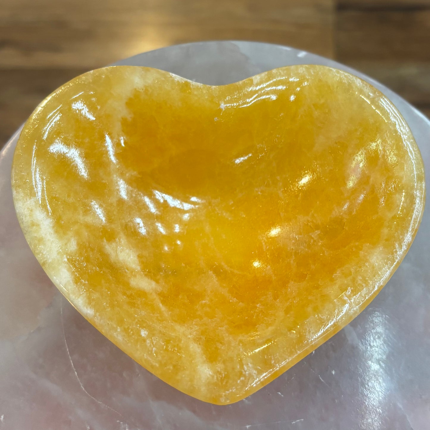 Orange Calcite Heart Bowl