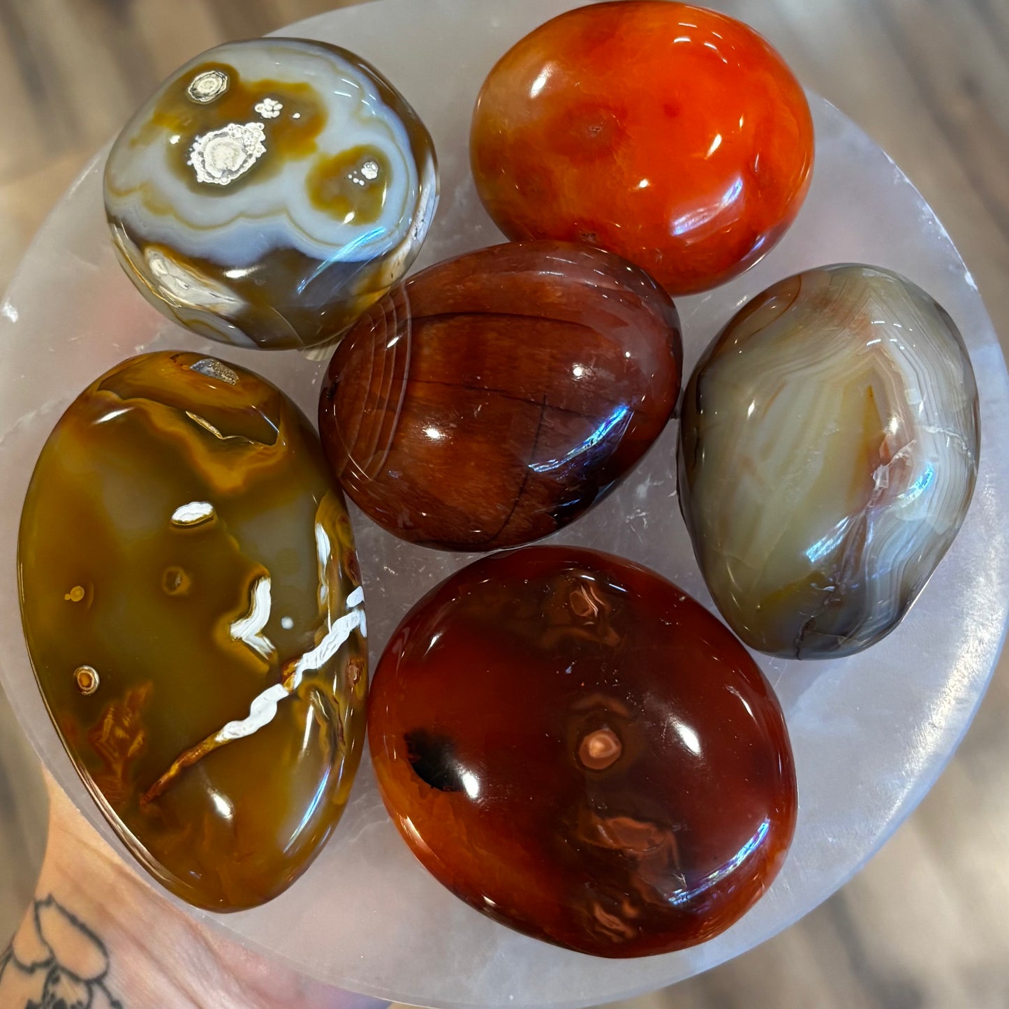 Carnelian Palm Stones