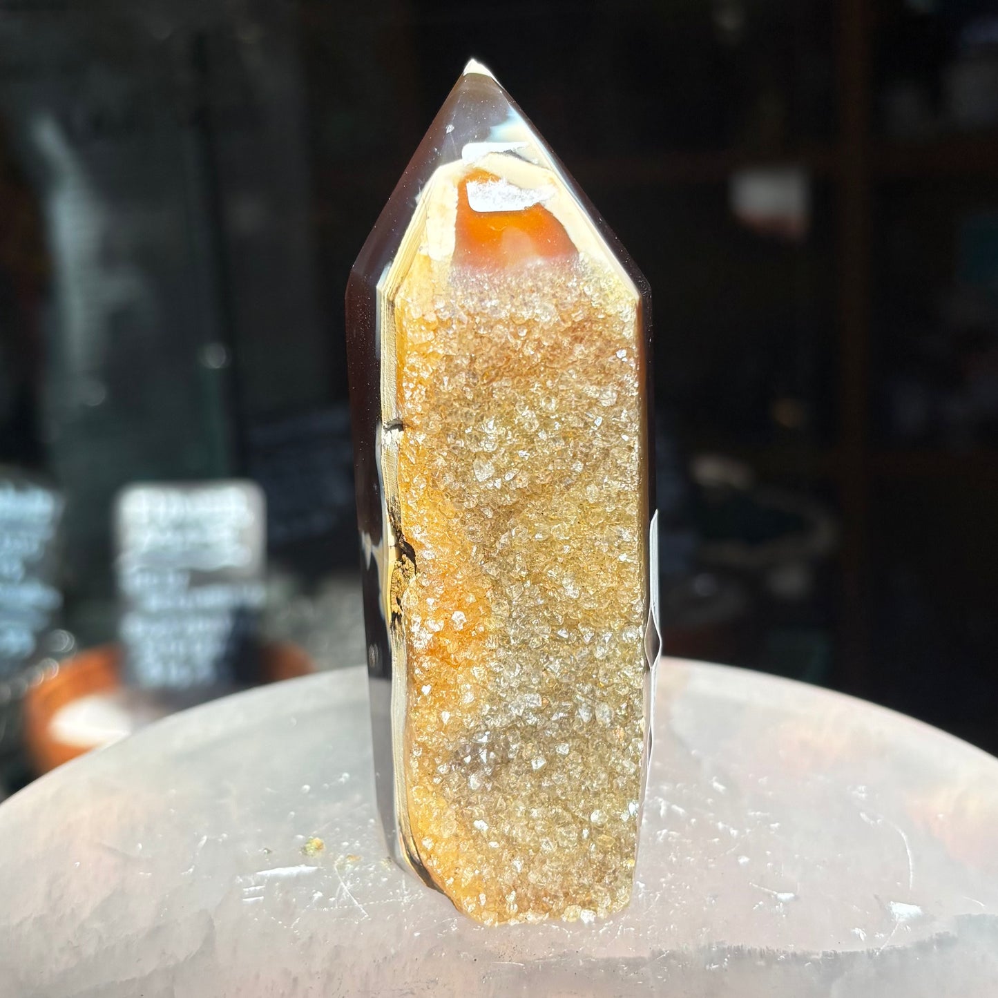 Druzy Agate Tower