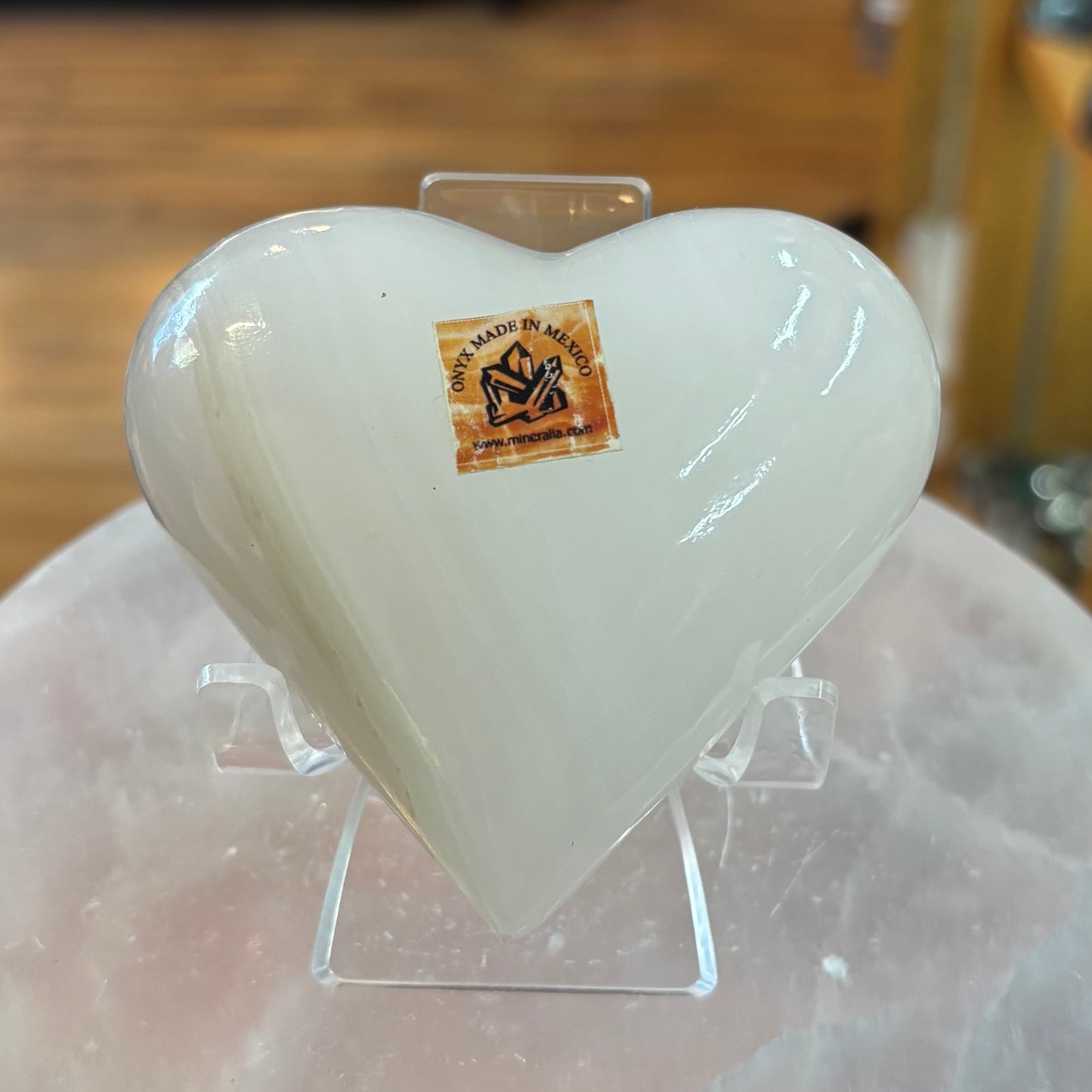 White Onyx Heart