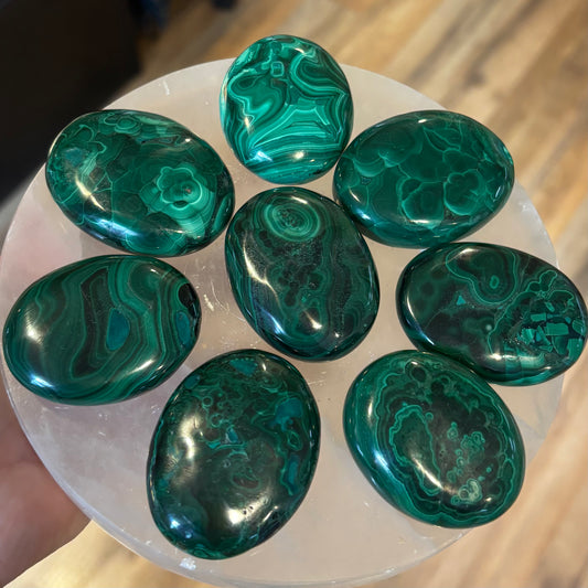 Malachite Palm Stone