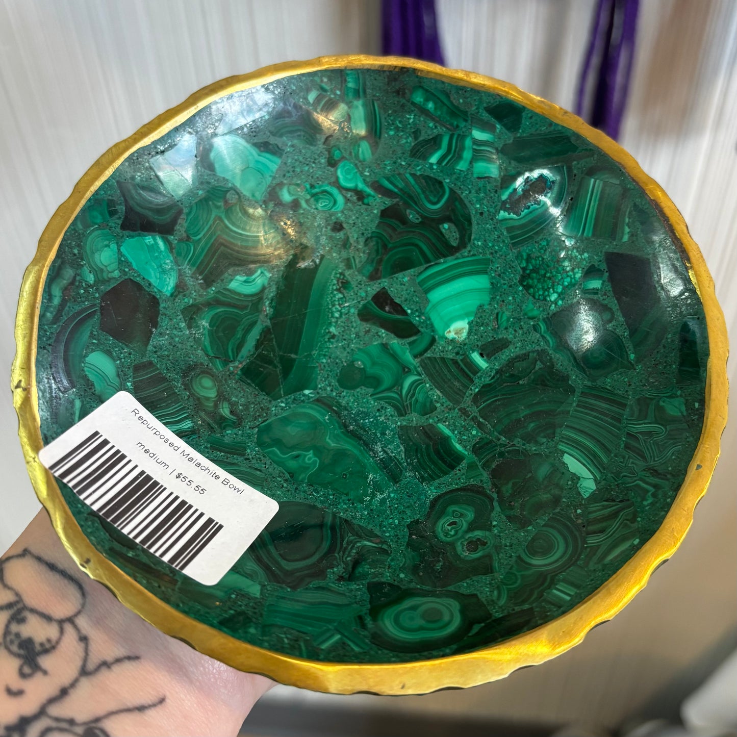 Repurposed Malachite Bowl