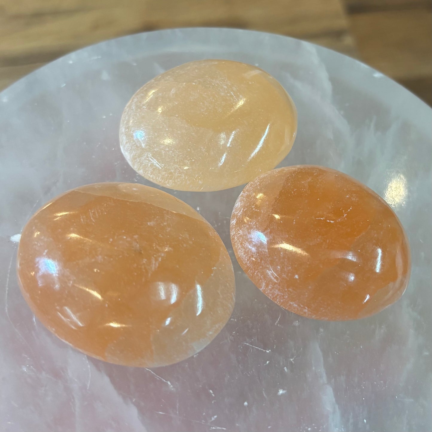 Selenite Worry Stone