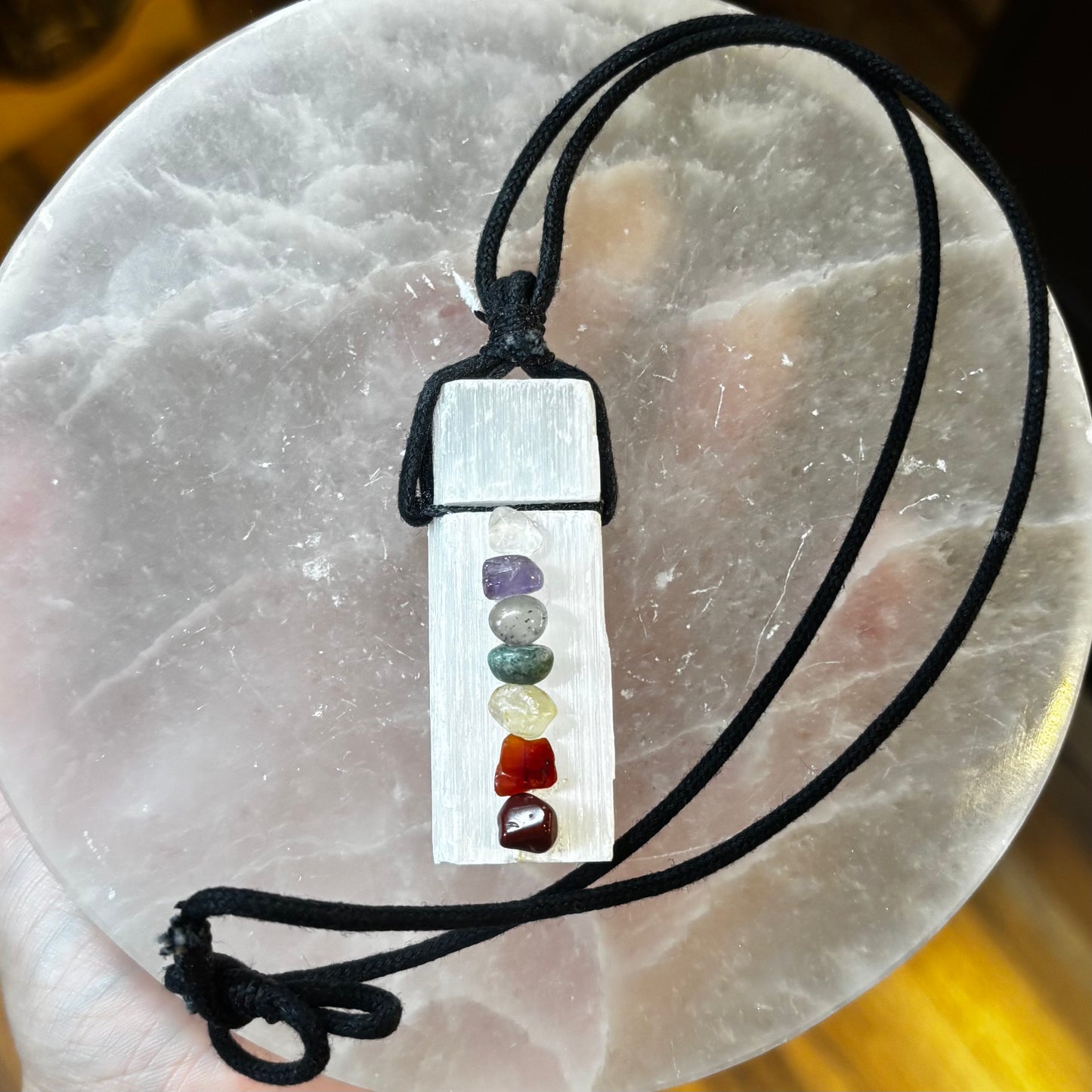 Selenite Chakra Necklace