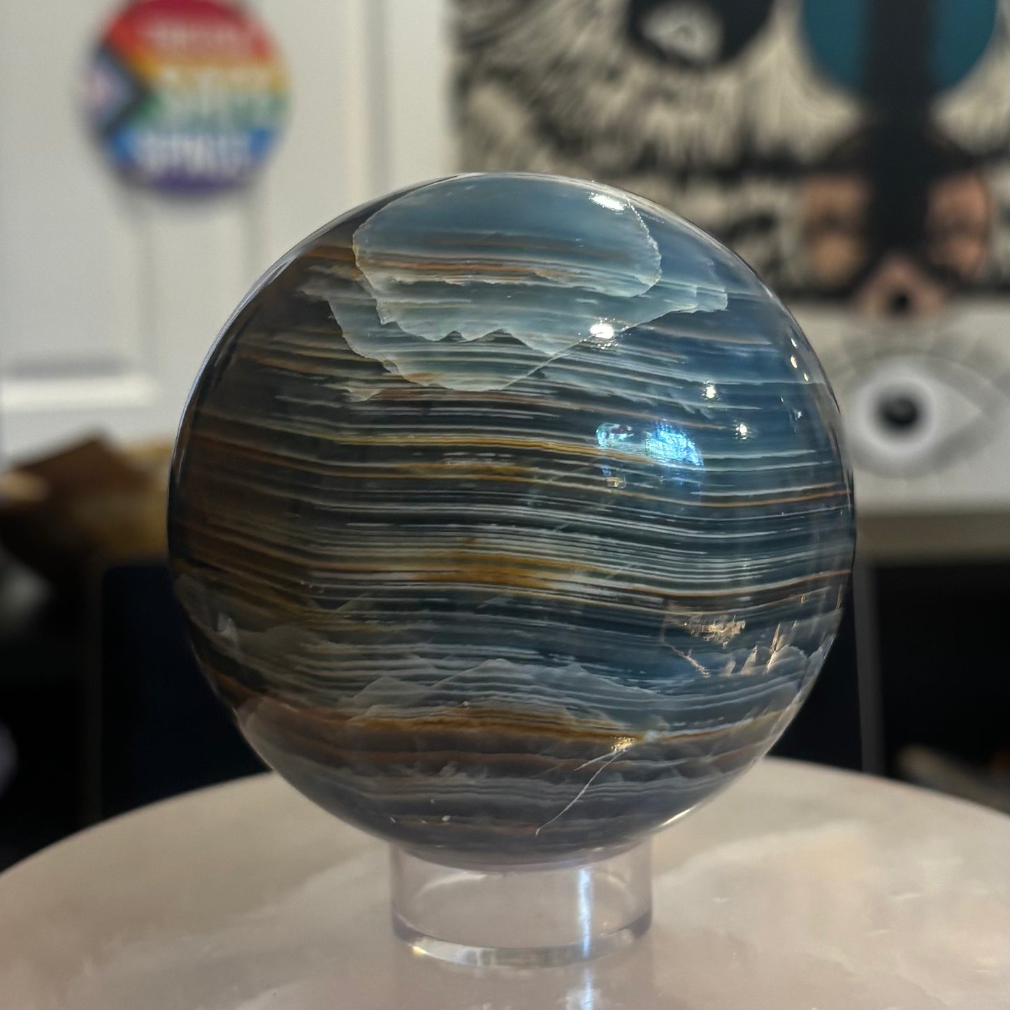 Blue Onyx Sphere