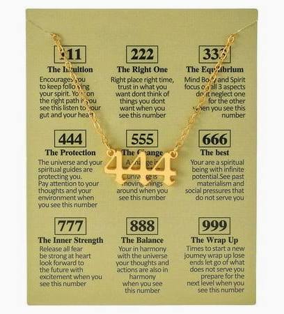 Gold Angel Number Necklace