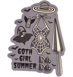 Goth Girl Summer Sticker